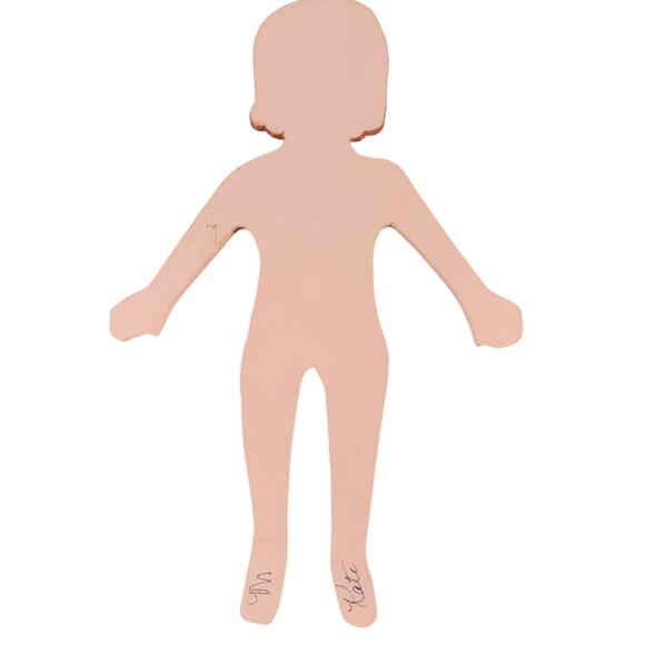 Vintage Wooden Paper Dolls with Handmade Outfits Set of 2 Collectible - Picture 10 of 16